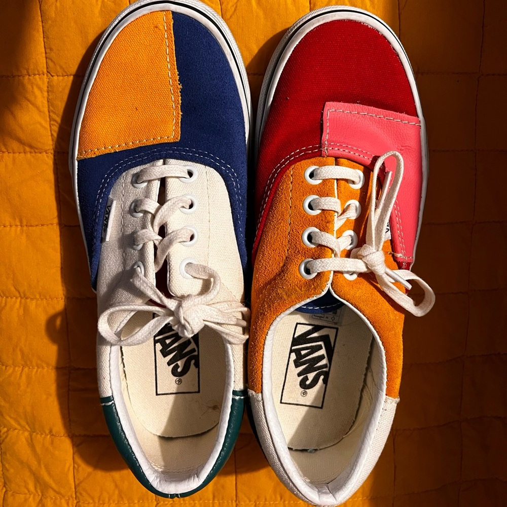 Low top patchwork vans